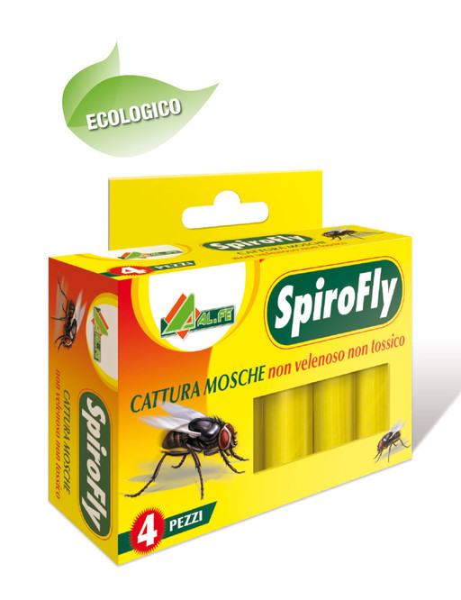 SPIRALI ADESIVE CATTURA MOSCHE PZ.4 